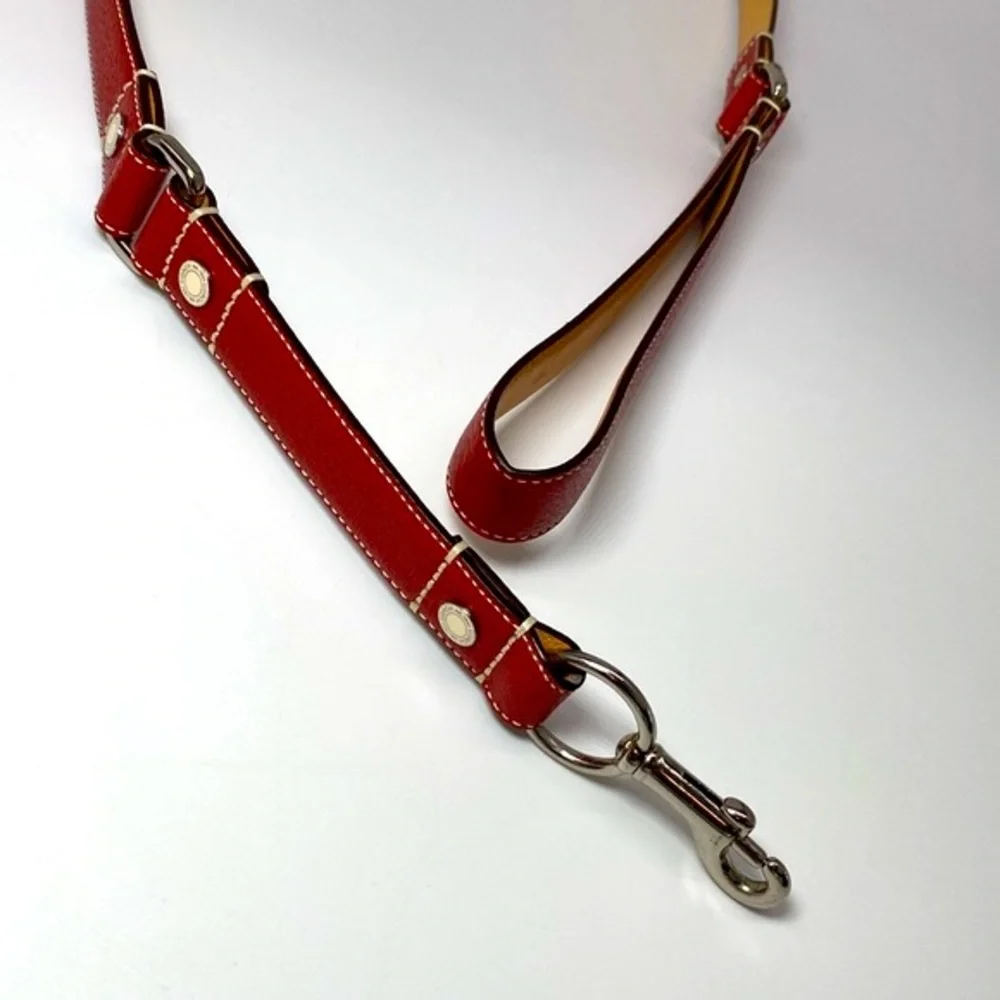Coach Red Leather dog leash